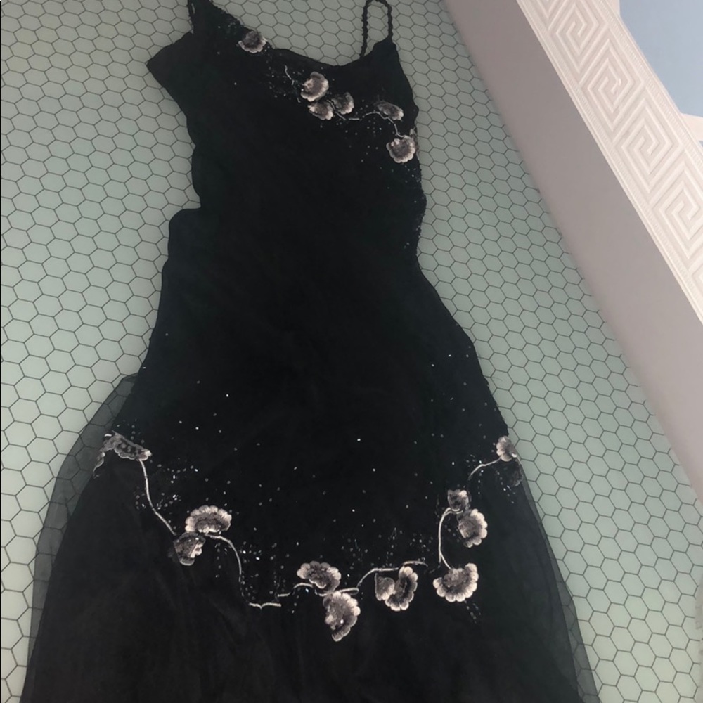 Long flowing evening dress
